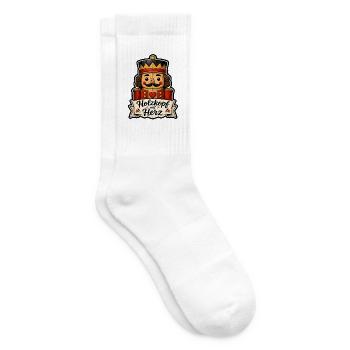 Holzkopf mit Herz Nussknacker Volkskunst Shirt - Tennissocken - Weiß - Rechts