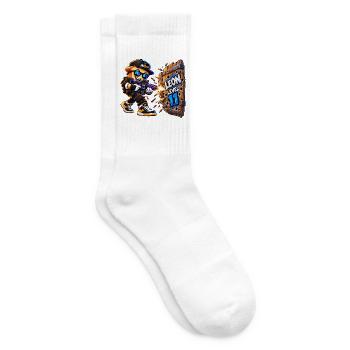NixBrot_Leon_Level11_transparent_5000x5000-1 - Tennissocken - Weiß - Rechts