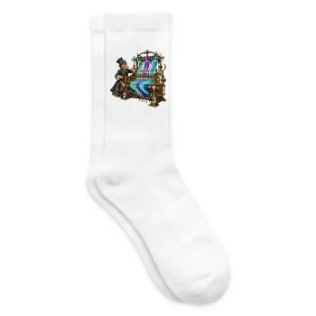 Aurora-Steampunk Webstuhl - Tennissocken - Weiß - Rechts