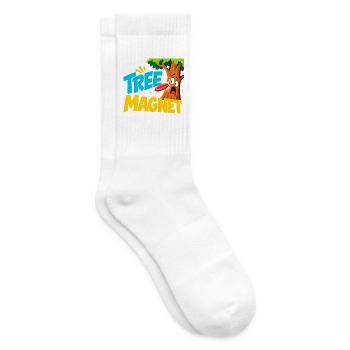 Baum Magnet Cartoon Abenteuer - Tennissocken - Weiß - Rechts