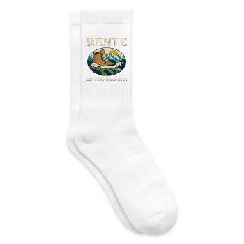 Rente: Zeit für Höhenmeter - Tennissocken - Weiß - Rechts