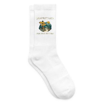 Ruhestand – Der Weg Ist Frei - Tennissocken - Weiß - Rechts