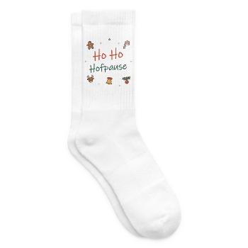 Ho Ho Hofpause Lehrer und Lehrerinnen Weihnachten - Tennissocken - Weiß - Rechts