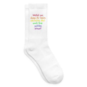 WÄHLT SO DASS IHR NOCH FREI WÄHLEN KÖNNT, FRIEDEN - Tennissocken - Weiß - Rechts