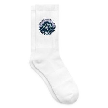 Vintage Anästhesisten-Atemkreislauf-Abzeichen - Tennissocken - Weiß - Rechts