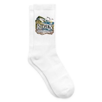 Rügen Küstenwind Kreideküste - Tennissocken - Weiß - Rechts