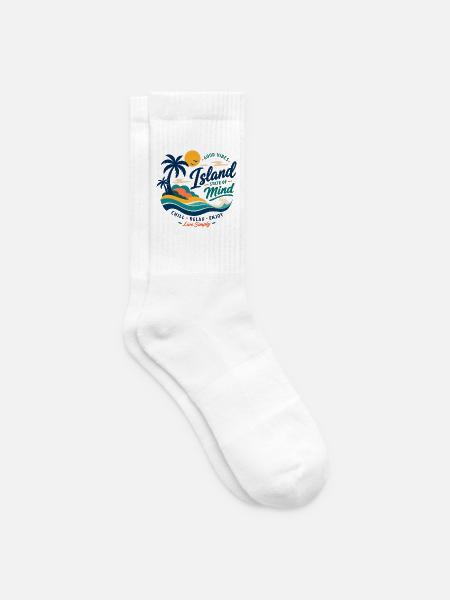Island Mind – Gute Vibes Insel - Tennissocken - Weiß