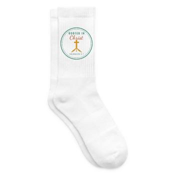 Rooted in Christ – Colossians 2:7 Christian - Tennissocken - Weiß - Rechts