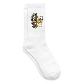 Don't Test Me – Schlangen Statement - Tennissocken - Weiß - Rechts