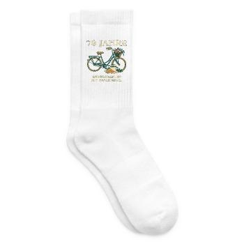 70 Jahre Genussradler Fahrraddesign - Tennissocken - Weiß - Rechts