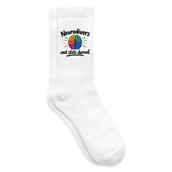 Neurodiversität strahlt bunt - Tennissocken - Weiß - Rechts