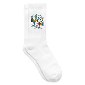 Bergabenteuer Familie auf Skiern - Tennissocken - Weiß - Rechts