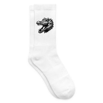Krokodil - Tennissocken - Weiß - Rechts