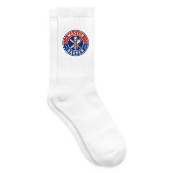 Vintage Master Barber Straight Razor Pole Patch - Tennissocken - Weiß - Rechts
