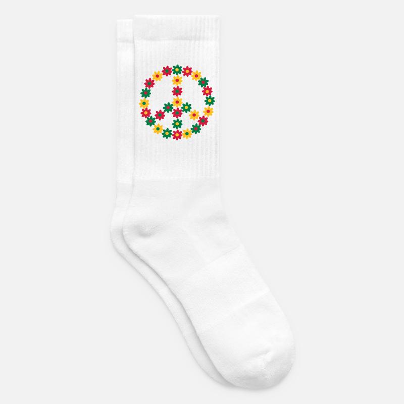 Rasta & Paix - Chaussettes de tennis - blanc