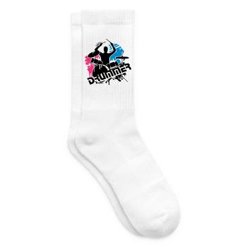 Ein Schlagzeuger und sein Schlagzeug - Tennissocken - Weiß - Rechts