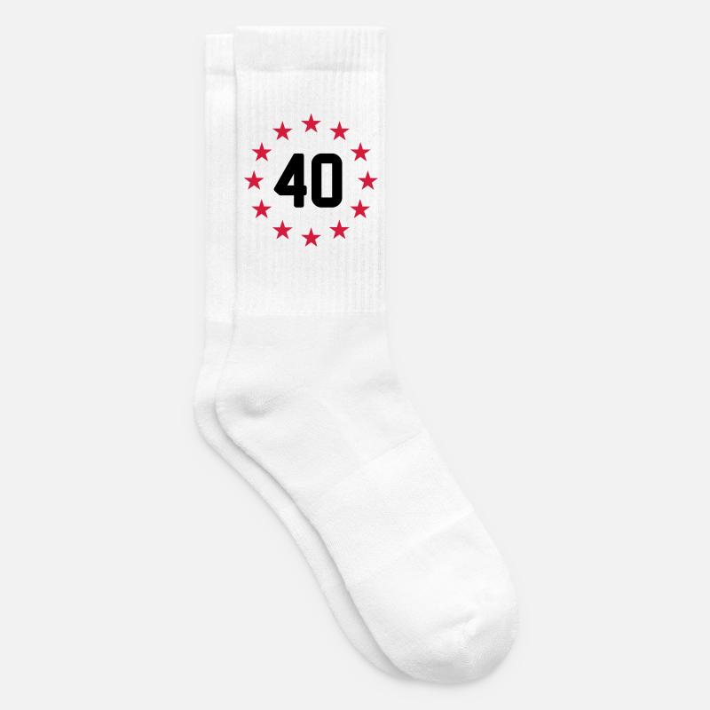 40 ans - Chaussettes de tennis - blanc