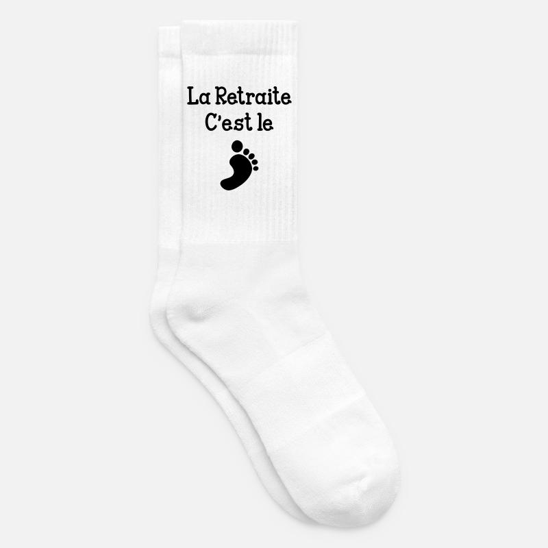 La Retraite c'est le pied ! - Chaussettes de tennis - blanc