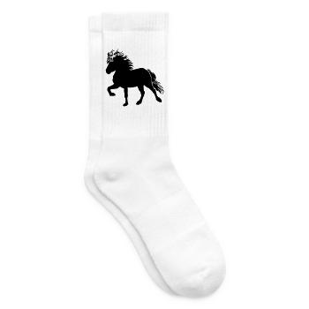 Cheval islandais mignon Tölt 5, islandais, poney islandais - Chaussettes de tennis - blanc - Droite