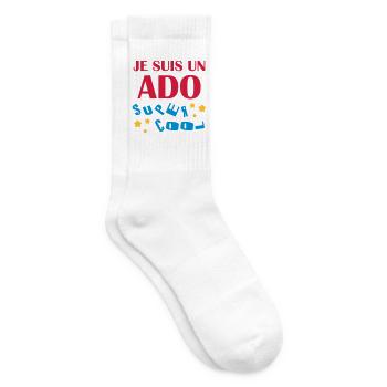 Teenager / Jugendliche / Jugendlicher / Kind - Tennissocken - Weiß - Rechts