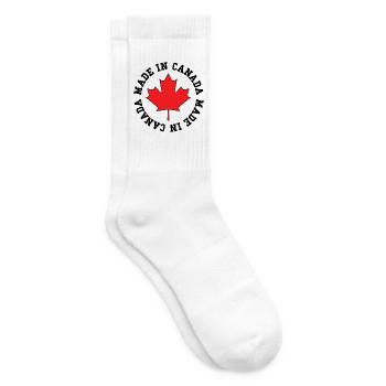 Made in Canada – Maple Leaf Statement - Tennis socks - white - Right