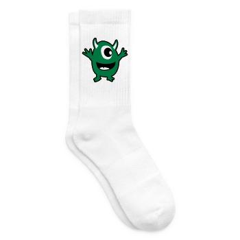 green monster - Tennis socks - white - Right