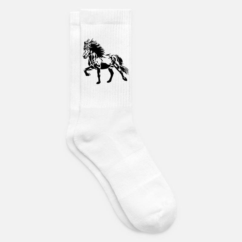 Töltendes Islandpferd No. 4 - Tennissocken - Weiß