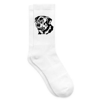 Rottweiler Kopf - Tennissocken - Weiß - Rechts