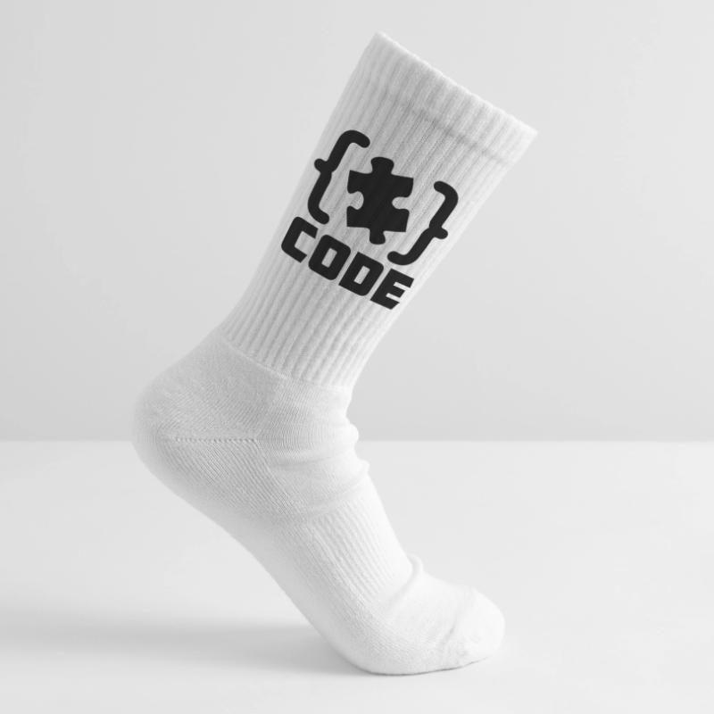 programmeur Code résolution de pièces de puzzle Chaussettes de tennis