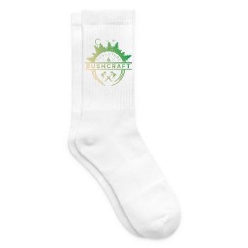 Logo Bushcraft Suvival Symbole Icône Aventure - Chaussettes de tennis - blanc - Droite