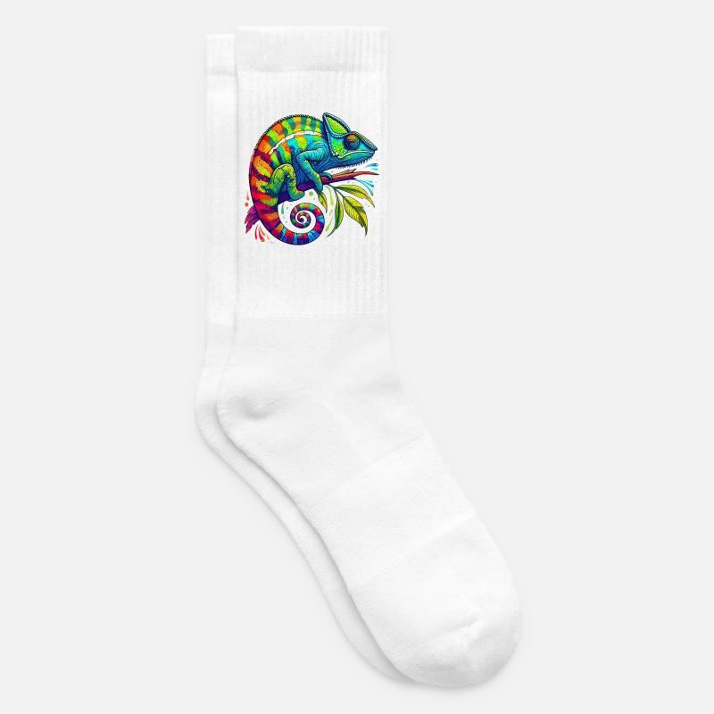 Chamäleon - Tennissocken - Weiß