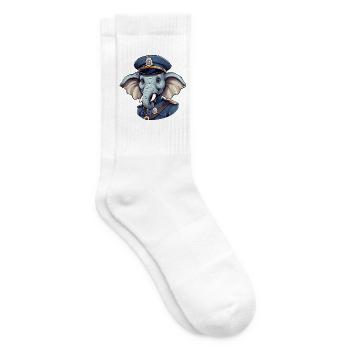 Elefanten Polizist - Tennissocken - Weiß - Rechts