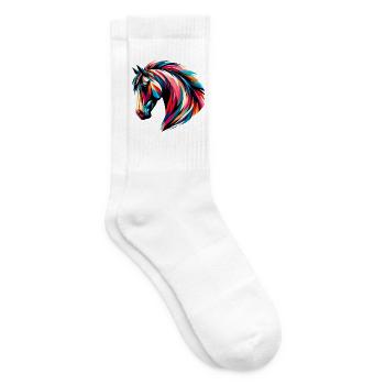 Horse - Tennis socks - white - Right
