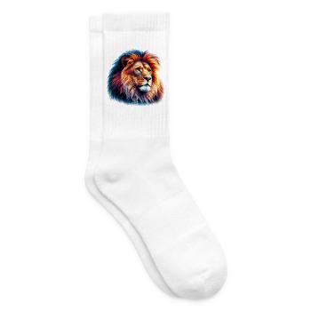 Löwe - Tennissocken - Weiß - Rechts