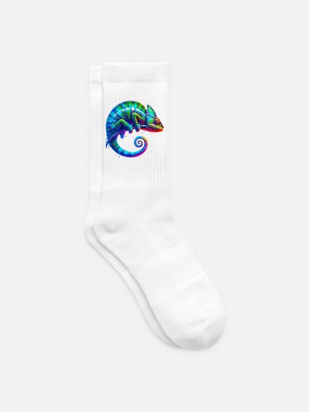 Chamäleon - Tennissocken - Weiß