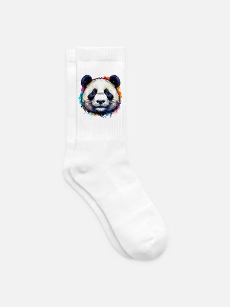 Panda - Tennissocken - Weiß