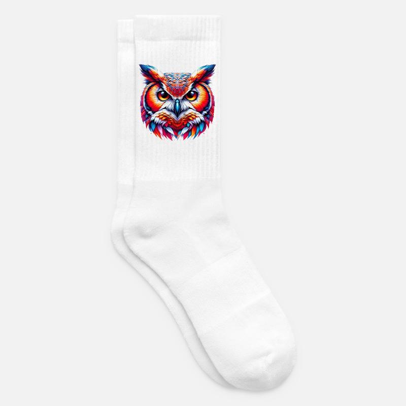Eule - Tennissocken - Weiß