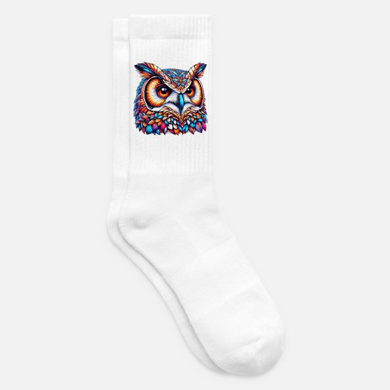 Eule - Tennissocken - Weiß