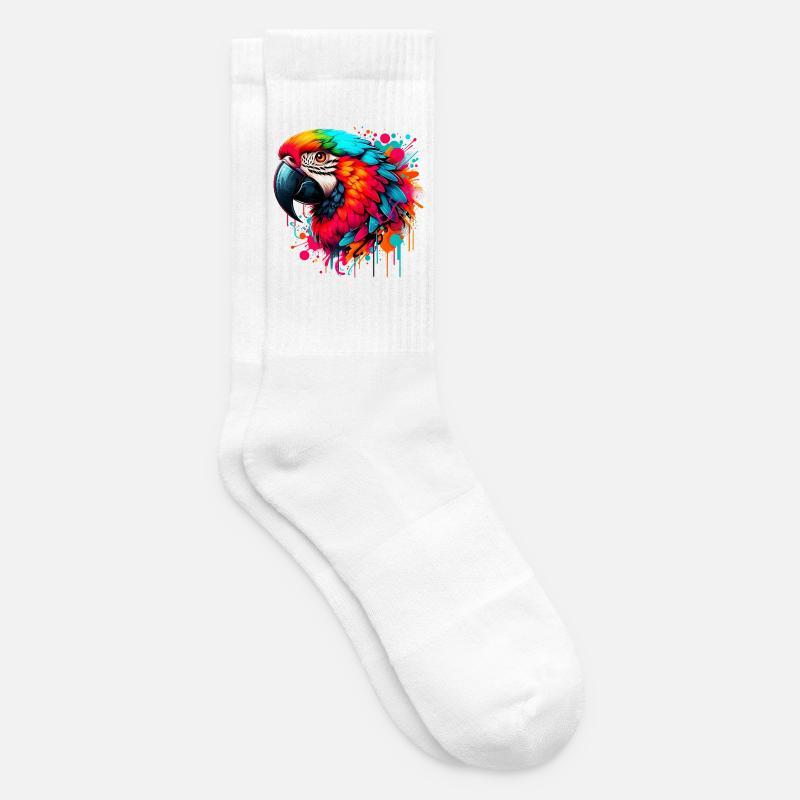 Papagei - Tennissocken - Weiß