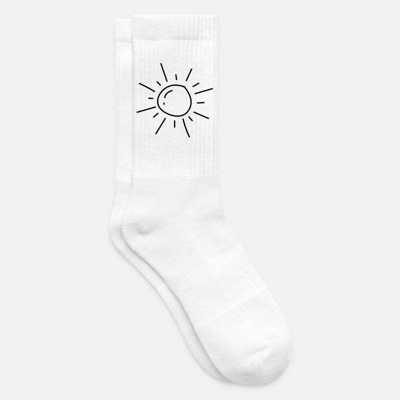 Sonne - Tennissocken - Weiß