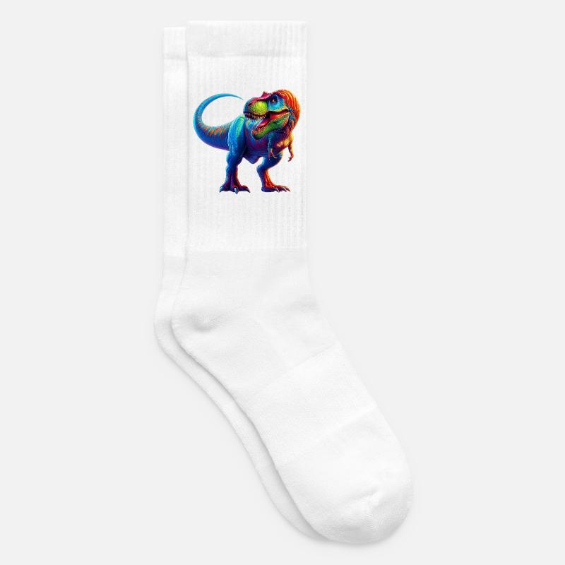 Dinosaurier - Tennissocken - Weiß