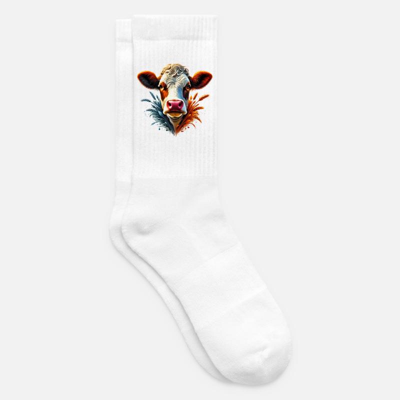 Kuh - Tennissocken - Weiß