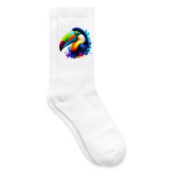 Toucan - Tennis socks - white - Right