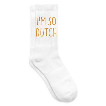 I'M SO DUTCH Holland Niederlande - Tennissocken - Weiß - Rechts