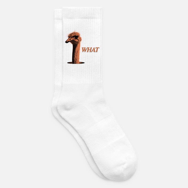 What?! – Grummelnder Strauß - Tennissocken - Weiß