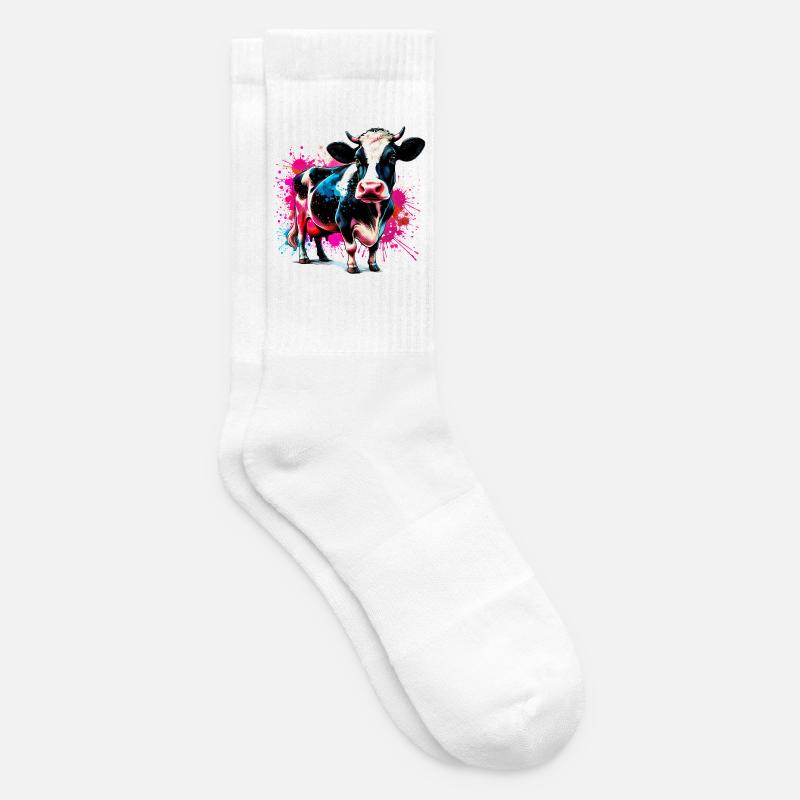 Kuh - Tennissocken - Weiß