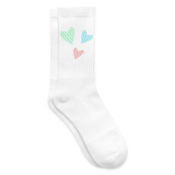 HERZ. VIELEN DANK. GELIEBTE. MEISTER. DANKE HERRIN. - Tennissocken - Weiß - Rechts