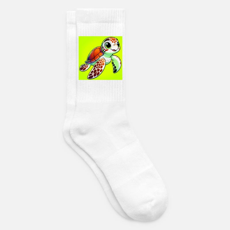 Schildkröte - Tennissocken - Weiß
