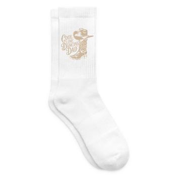 Linedance Papa Cowboy Hut Style Deko - Tennissocken - Weiß - Rechts