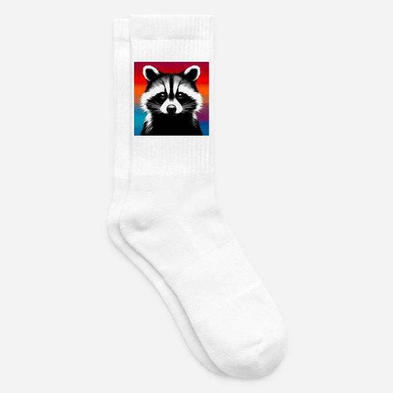 Waschbär - Tennissocken - Weiß
